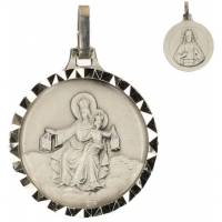 Medaille Scapulier - 14 mm - Metaal Verzilverd 