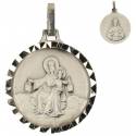 Medaille Scapulier - 14 mm - Metaal Verzilverd 