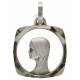 Médaille Vierge ajourée - 15 X 15 mm - Métal Argenté