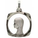 Médaille Vierge ajourée - 15 X 15 mm - Métal Argenté