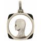 Médaille Vierge ajourée - 15 X 15 mm - Métal Argenté