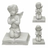 Ange à genoux sur livre - H 7.5 cm - 3 / set