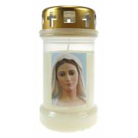 Kaars 3D / KK / wit / Medjugorje 