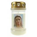 Kaars 3D / KK / wit / Medjugorje 