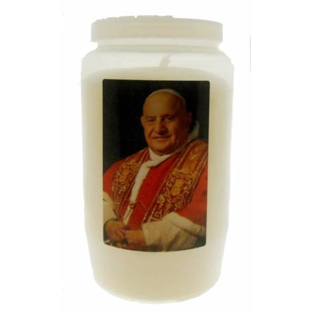 Kaars 3 Dagen / wit / Paus H Johannes XXIII 