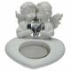 2 Anges/Coeur + Chauffe-Plat - 8 X 9 X H 6.5 cm - 2 / set