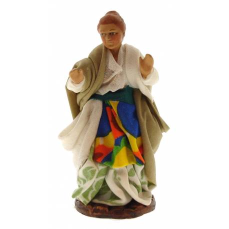 Santon Napolitain 08 Cm Femme Au Balcon