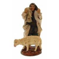 Santon Napolitain 08 Cm Jeune Berger Avec Mouton