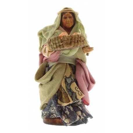 Santon Napolitain 08 Cm Femme Avec Oeufs (2016)