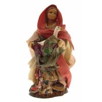 Santon Napolitain 12 Cm Fille Avec Oie