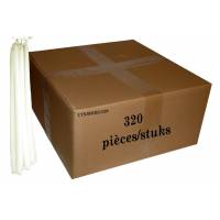 Carton de 320 cierges d'offrande - 31 gr - 32,5 cm - 10 KG