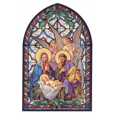 Cadre Vitrail - 8.5 X 13.5 cm - Nativité
