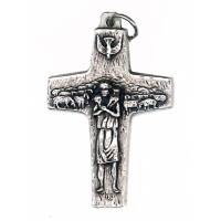 Croix 38 mm Bon Pasteur Métal argenté