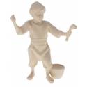 Houtsnijwerk Kameeldrijver Met Eten voor kerstfiguren van 16 cm/Natuur 