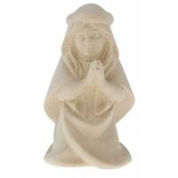 Fille Priante A Genoux pour personnages de crèche de 16 cm bois naturel