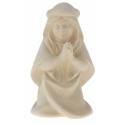 Fille Priante A Genoux pour personnages de crèche de 16 cm bois naturel