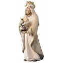 Roi blanc debout : crèche de Noël en bois Komet 12 cm
