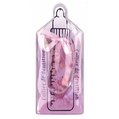 Collier de dentition/rose+prière+méd. Ste Apolline