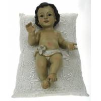 Enfant-Jesus 21 Cm S/Coussin Rouge 23 X 16 Cm