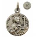 Medaille H Rita / H Nicolaas van Tolentijn - 18 mm - Metaal Verzilverd 