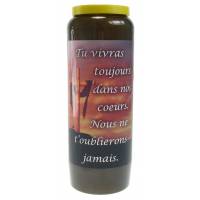 Noveenkaars / zwart/ overlijden "Tu vivras... 
