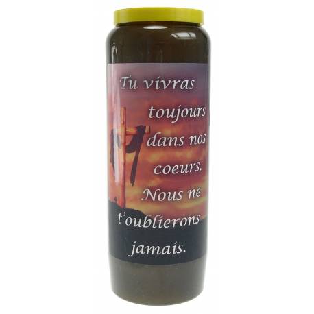Noveenkaars / zwart/ overlijden "Tu vivras... 