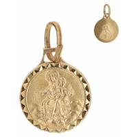 Medaille Scapulier - 12 mm - Metaal Verguld 