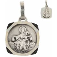 Medaille Scapulier - 12 x 12 mm - Metaal Verzilverd 