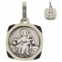 Medaille Scapulier - 12 x 12 mm - Metaal Verzilverd 