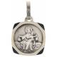 Medaille Scapulier - 12 x 12 mm - Metaal Verzilverd 