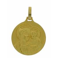 Medaille OLV van de Goede Raad - 23 mm - Met. verguld 