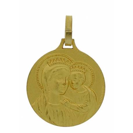 Medaille OLV van de Goede Raad - 23 mm - Met. verguld 