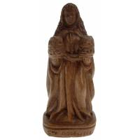 Statue 12 Cm Ste Godelieve/Couronne Couleur Bois