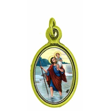 Medaille H Kristoffel 15 Mm Ov Verguld 