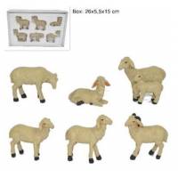 Sachet 6 Moutons Pour Figures De 20 Cm