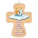 Kruisbeeld 14x10 cm Que Ton Ange Gardien ... - Blauw 