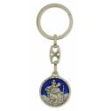 Sleutelhanger - H Kristoffel - 26 mm - Email Blauw 