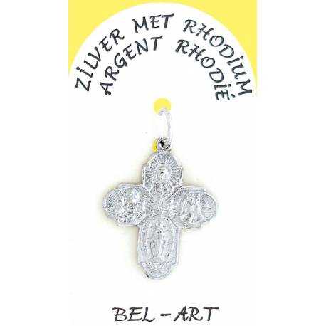 Croix Argent Rhodié