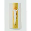 Croix Murale 29.5 Cm Céramique/Doré