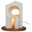 Crèche de Noël moderne en céramique 25.5 cm