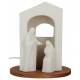 Crèche de Noël moderne en céramique 25.5 cm