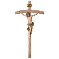 Bois Sculpté - Croix Murale - 13 cm Polychrome