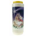 Noveenkaars / wit / Kersttafereel 