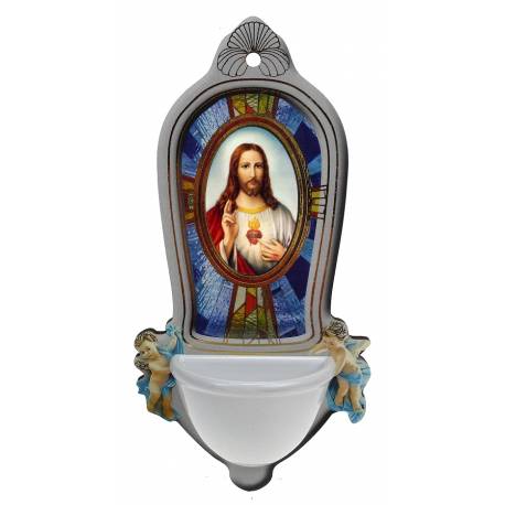Bénitier - Sacré Coeur - Porcelaine