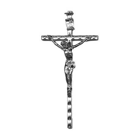 Croix Murale - 11 cm - Métal Nickelé