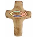 Croix Ceramique 11 X 8.5 Cm Bronze