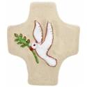 Kruisje Keramiek 9 X 8 Cm Beige 