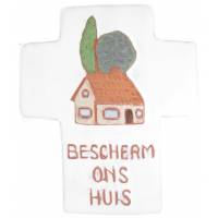 Kruisje Keramiek 12 X 10 Cm Wit 