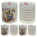 Set de 4 bougies - St Joseph - texte 5 langues