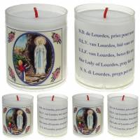 Set de 4 bougies - App. Lourdes - Texte 5 Langues